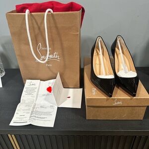 Louboutin Kate 55 patent black size 35.5